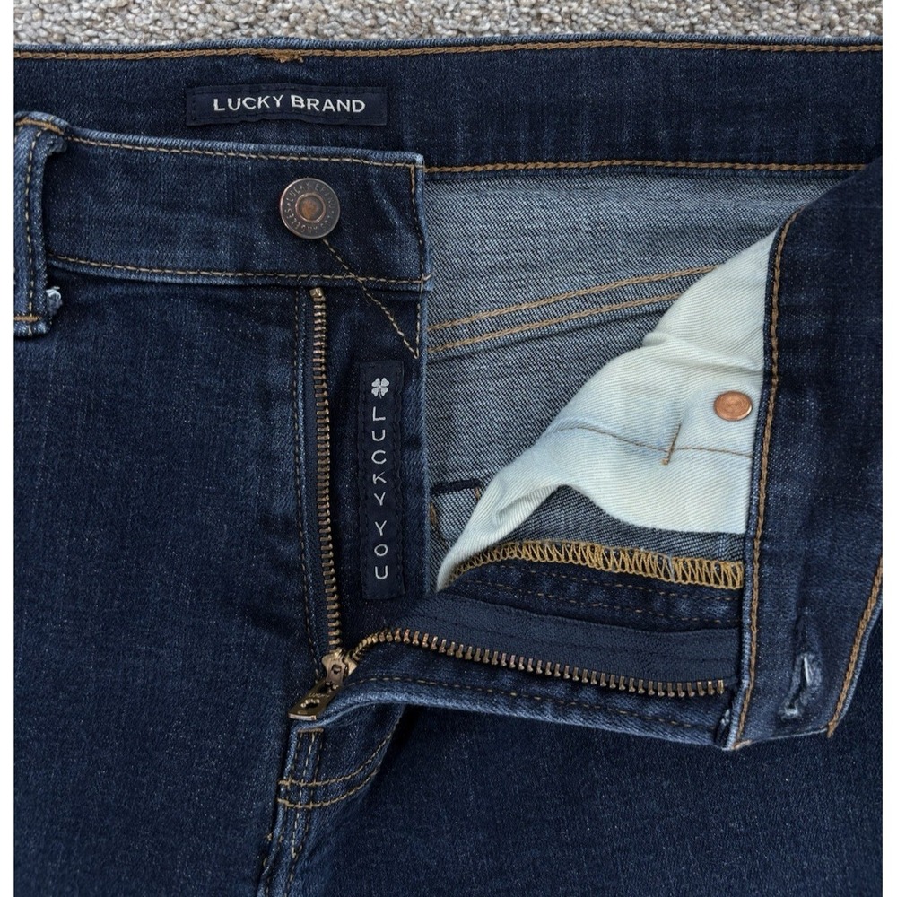 Lucky Brand 223 Straight Jeans Mens Size 32 Blue HULA Wash Cotton Tencel Coolmax - Picture 3 of 12